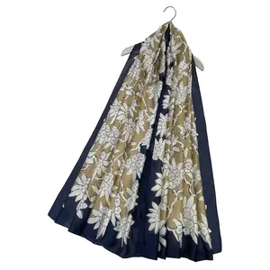 M&K Collection Schal Seide Intwined Floral navy