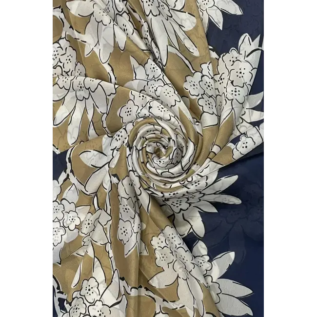 Schal Seide Intwined Floral navy