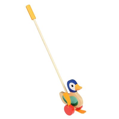 Rex London Wooden Push Along Flapping Duck