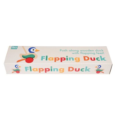 Rex London Holz Push Along Flapping Duck