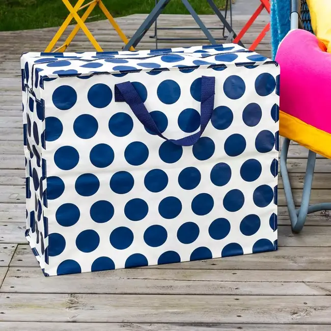 Jumbo bag Spotlight navy on cream