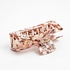 Red Cuckoo Hair Claw Clip Marbeled cream/gold