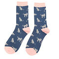 Miss Sparrow Socken Bamboo Cats navy