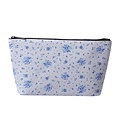 Clayre & Eef Toiletry Bag Roses white/blue