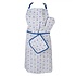 Clayre & Eef Oven mitt Roses white/blue