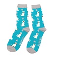 Miss Sparrow Männer-Socken Bamboo Happy Labradors teal