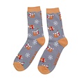 Miss Sparrow Männer-Socken Bamboo Xmas Sloths grey