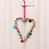 Rex London Heart Decoration beaded 9 x 12 cm