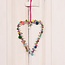Heart Decoration beaded 11 x 16 cm