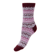 Joya Socken Wollmix Patterned purple