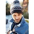 Pachamama Mens Beanie Bobble Nordic blue