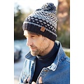 Pachamama Mens Beanie Bobble Nordic blue