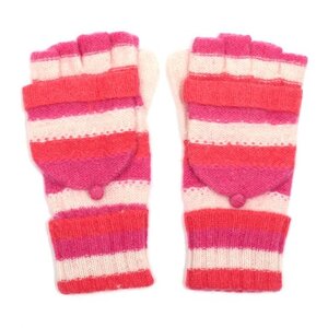 Pure & Cozy Gloves Stripes fuchsia