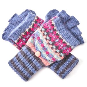 Pure & Cozy Handschuhe Shetland blue