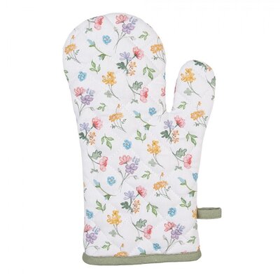 Clayre & Eef Oven mitt Little Flowers green