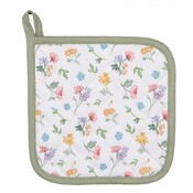 Clayre & Eef Potholder Little Flowers green