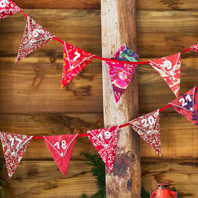 Advent-Wimpelkette Twilight Upcycled (2 x 3 Meter)