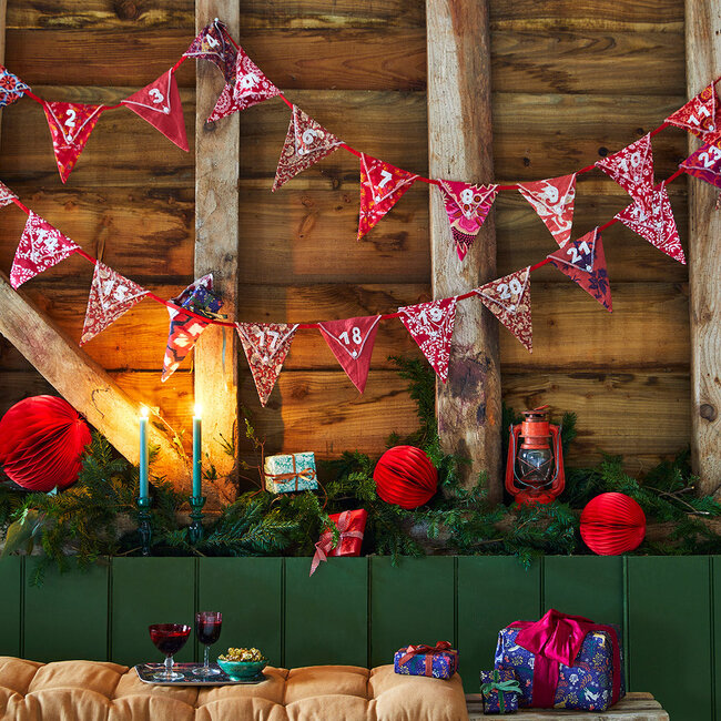 Advent Bunting Twilight Upcycled (2 x 3 Meter)