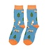 Miss Sparrow Socks Bamboo Fox in the Woods denim