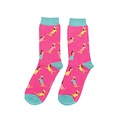 Miss Sparrow Socks Bamboo Sausage Dogs Pals hot pink