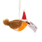 Sass & Belle Christmas hanger Robin with Letter to Santa
