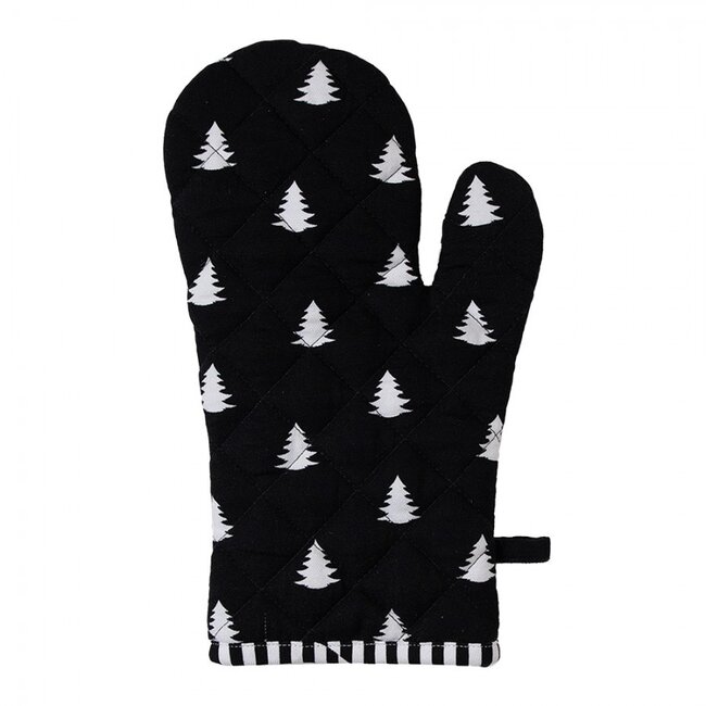 Oven mitt Trees black/white
