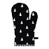 Clayre & Eef Oven mitt Trees black/white