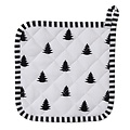 Clayre & Eef Topflappen Trees black/white