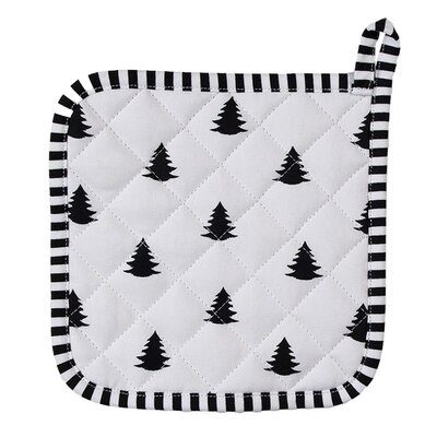 Clayre & Eef Potholder Trees black/white