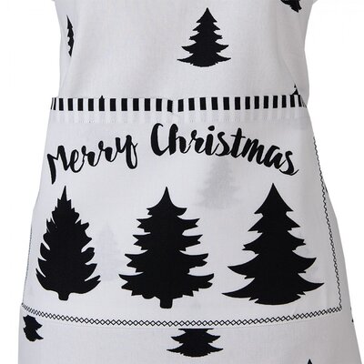 Clayre & Eef Kitchen apron Trees white