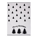 Clayre & Eef Tea towel Trees white