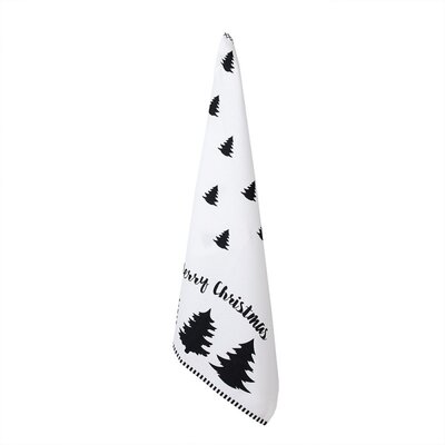 Clayre & Eef Tea towel Trees white