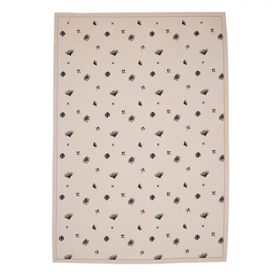 Clayre & Eef Geschirrtuch Flowers beige/black