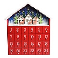 Rex London Wooden Advent Calendar with LED light Red House