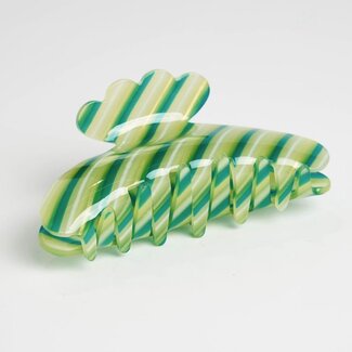 Red Cuckoo Haarklammer Stripes green