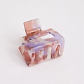 Red Cuckoo Hair Claw Clip Square Marbeled purple