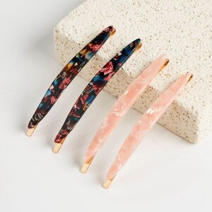Red Cuckoo Hair Clips pink & multicoloured Set of 4