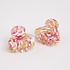 Red Cuckoo Hair Claw Clips Oval Marbeled pink/green Set of 2