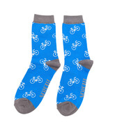 Miss Sparrow Mens Socks Bamboo Bikes blue