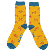 Miss Sparrow Männer-Socken Bamboo Cycling mustard