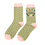 Socks Bamboo Mum Floral Wreath moss