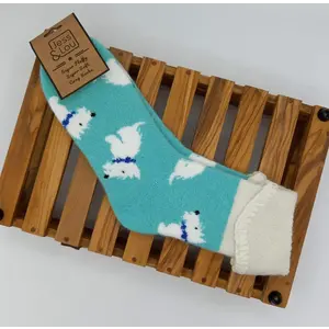 Jess & Lou Socken Wollmix extra thick Walking Westie teal