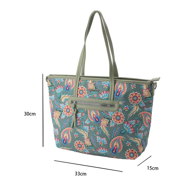 Handbag Totebag Galati vineyard green