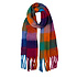 Pure & Cozy Schal Wool Mix Soft Checked with Tassel festive