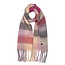 Pure & Cozy Schal Wool Mix Soft Checked with Tassel pinks