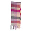 Schal Wool Mix Soft Checked with Tassel pinks