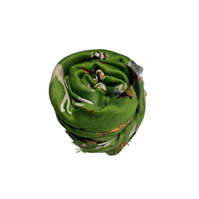 M&K Collection Scarf Dogs green