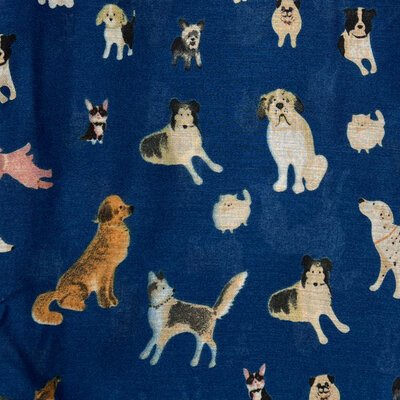 M&K Collection Schal Dogs navy