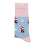 Socks Bamboo Skiing Penguins powder blue