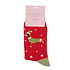 Miss Sparrow Socks Bamboo Festive Sausage Dogs red
